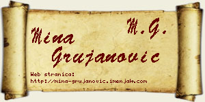 Mina Grujanović vizit kartica